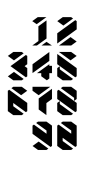 厚重斜切数字0-9