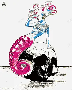水彩手绘美人鱼矢量图高清素材 魔幻 设计图片 免费下载 页面网页 平面电商 创意素材 png素材