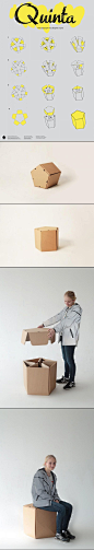 Valeriya Solovyeva纸板椅子“Quinta”。 策展人：Arseniy Sergeev。 HSE艺术与设计学院，2016