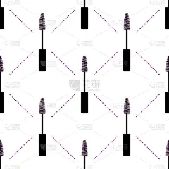睫毛膏与闪光无缝矢量模式