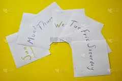 标签,星期,纸,英格兰,十月,背景分离,月,一月,简单,星期一