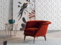 Fabric lobby chair LOVY | Armchair by Bonaldo
