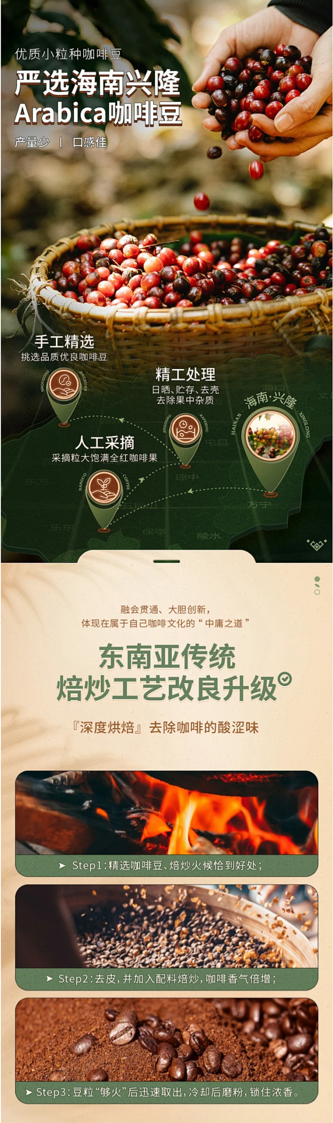 南国食品 海南特产 兴隆炭烧咖啡320g袋速溶咖啡粉小包原味提神-tmall.com天猫-花瓣网