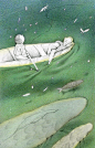 "Mermaid era" : Illustrations for book "Mermaid era". I use color and simple pencil to made soft texture to show tender atmosphere of this book.