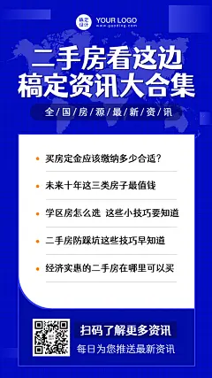 房地产热点印象商务风海报