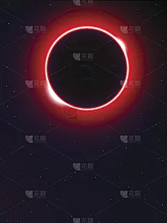 宇宙背景中的日食