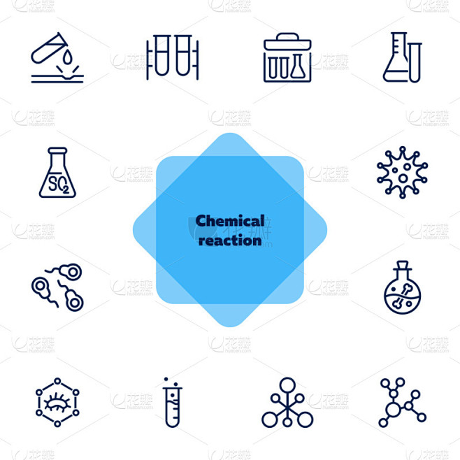 图标集,化学反应,线条,化学元素周期表,噪声,化学,背景分离,烧瓶,科学实验,环境