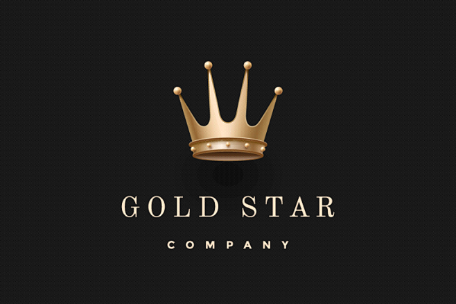 金色皇冠logo矢量素材(一)
