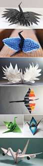 外国网友Cristian Marianciuc折的一系列升级版的千纸鹤
