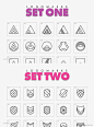 %name 极简主义几何logo素材 Minimal Geometric Logo Marks Bundle