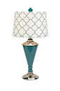 Essentials Glass Table Lamp - Blue by Furnish With Color: Accents 