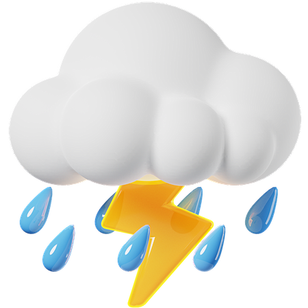 PNG素材：细雨打雷