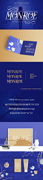 注入经典梦露裙摆意境的英文字体家族 Monroe Font Family NEW – 设计小咖