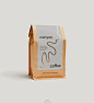 简约风格牛皮纸袋咖啡包装设计 飞特网 食品包装设计