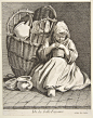 1738《巴黎集市上底层人物的叫卖声》陶器小贩