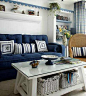 地中海风格客厅沙发装饰装修效果图片