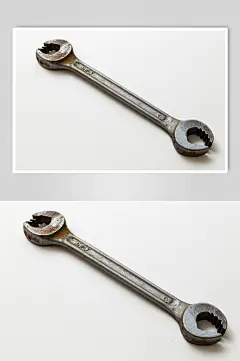 AI数字艺术不锈钢扳手五金工具特写图-众图网