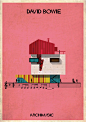 西班牙插画师 Federico Babina 的建筑插画新作品“ARCHIMUSIC”，将27首经典老歌转化成建筑，Babina 的这组作品从理性和感性两个层面探讨了音乐和建筑的紧密联系。（federicobabina.com）