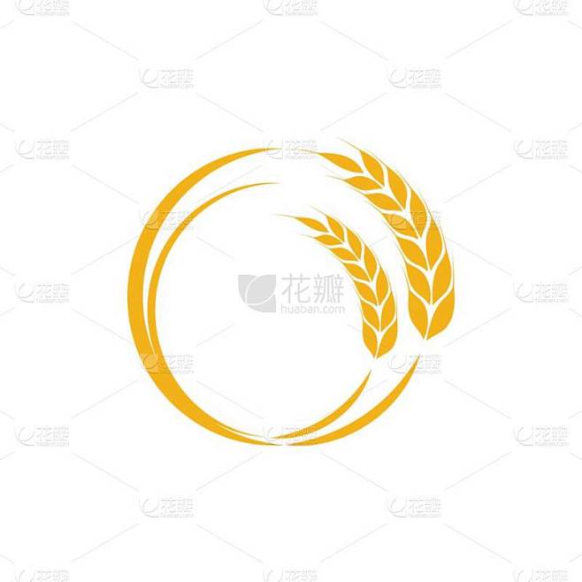 小麦图标矢量图解设计标志模板