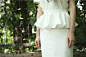 FLEUR原创设计 两穿可拆卸荷叶边百搭直筒铅笔裙 白色附腰封 新款 2013 正品 代购  Shanghai