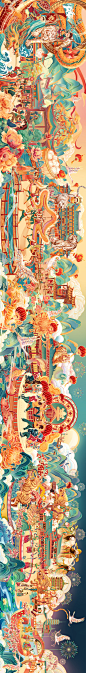 国潮插画【寅虎迎新春-2022虎年新春节贺图-长卷】-古田路9号-品牌创意/版权保护平台