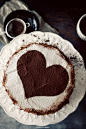 heart decorated cake