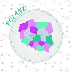 波兰,国内著名景点,背景分离,边框,图表,行星,乡村风格,绘画插图,圆形,华沙