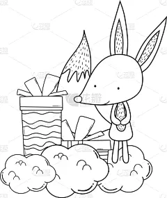 可爱的,小的,狐狸,包装纸,野生动物,公主,自然美,动物,问候,爱