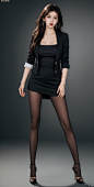  (8k, RAW photo, best quality, masterpiece:1.2),(realistic, photo-realistic:1.37),photon mapping, professional lighting, radiosity,(idol:1.4),,1girl,solo,black pantyhose, stiletto heels, jacket, long hair, (watch:1.1),(bracelet:1.1),(earrings:1.1),full bo