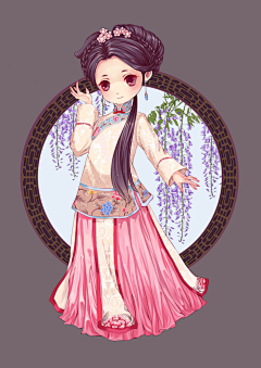 小阿哈^采集到Q版 手绘人物