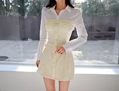 ▼SonYoonJoo▲230516图片_RO更新(炫黄星光田园蜜柚层叠白衬裙)_看图_孙允珠吧_百度贴吧