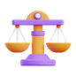 Justice Scale  3D Icon