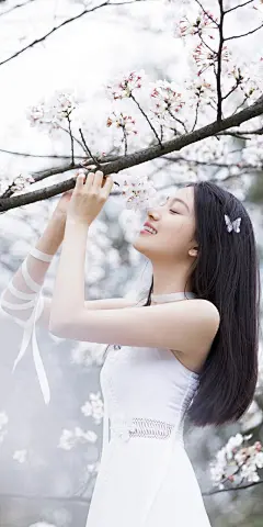 HD全面屏手机壁纸，像是清水出芙蓉般洁白无暇