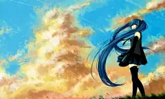 漫画初音图手机壁纸_800x480