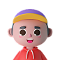 卡通3D立体可爱人物男生职业头像Q版插画模型免抠高清psd设计素材-淘宝网