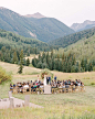 jill phil wedding ceremony mountainous outdoor venue