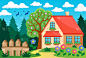 garden and house theme background 3