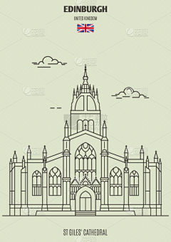 三彩插画采集到线描抽象建筑