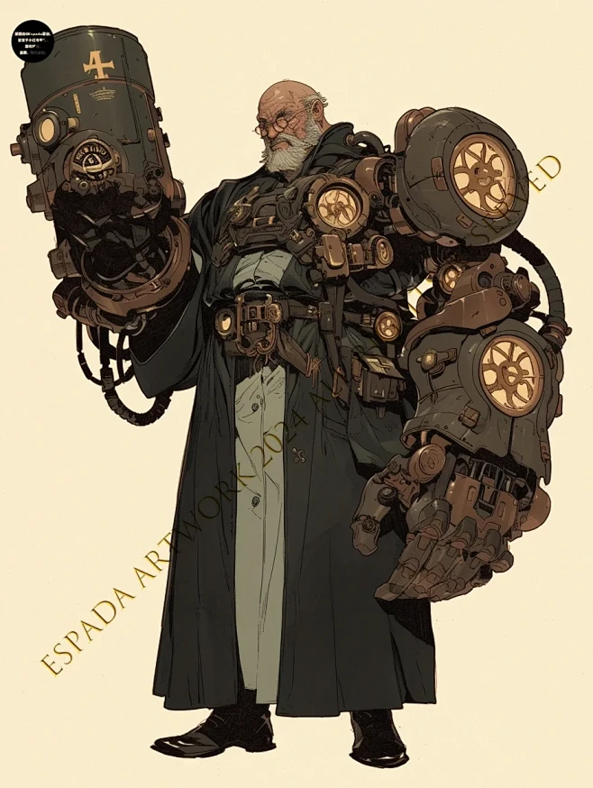 里世界｜蒸汽朋克人物设定009:技术神甫 - 小红书-花瓣网