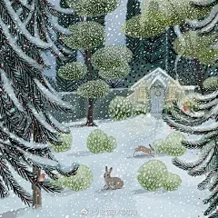 手绘温暖的森林~
ins：jane_newland ​ ​​​​