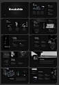 其中包括图片：Black presentation template