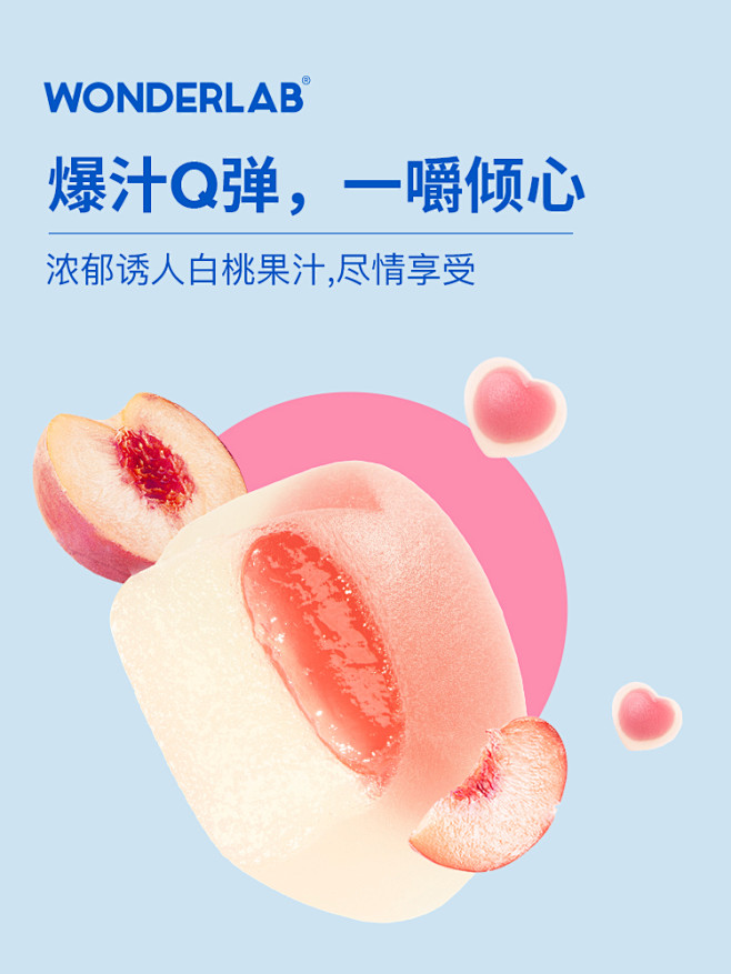 WonderLab口服玻尿酸夹心软糖透明...