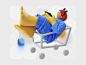 3D c4d CGI Character Character design  corona render  ILLUSTRATION  UI
