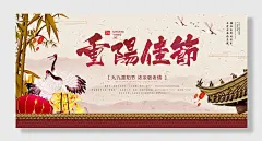 传统文化佳节重阳节展板