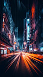 赛博朋克未来夜景素材