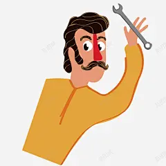 扳手师傅卡通可爱劳动人物矢量图 插画 电工 矢量图 萌 元素 免抠png 设计图片 免费下载 页面网页 平面电商 创意素材