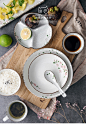 日式樱花雪花釉陶瓷碗餐具碗碟套装情侣碗碗筷2人家用饭碗碗吃饭-淘宝网