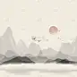 水墨风山水手绘中国风背景6