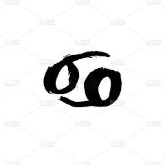 干的,巨蟹座,壁纸刷,标志,分离着色,白色,符号,概念,图像,预言家