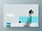 web design blue brand nike design minimal layout ui